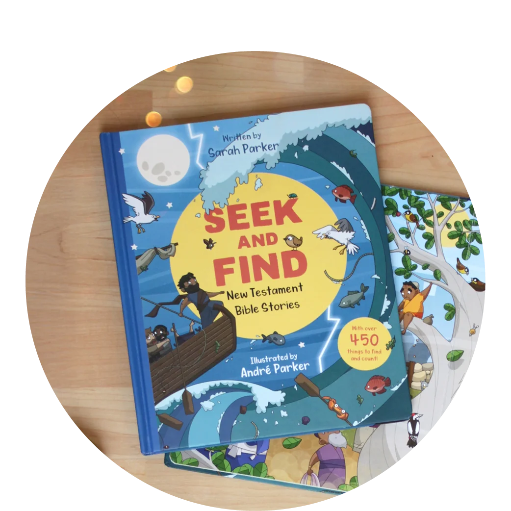 Photograph of Seek and Find: New Testament on a wooden surface