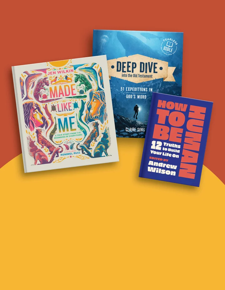 Graphic featuring several books like Made Like Me, Deep Dive, How to Be Human