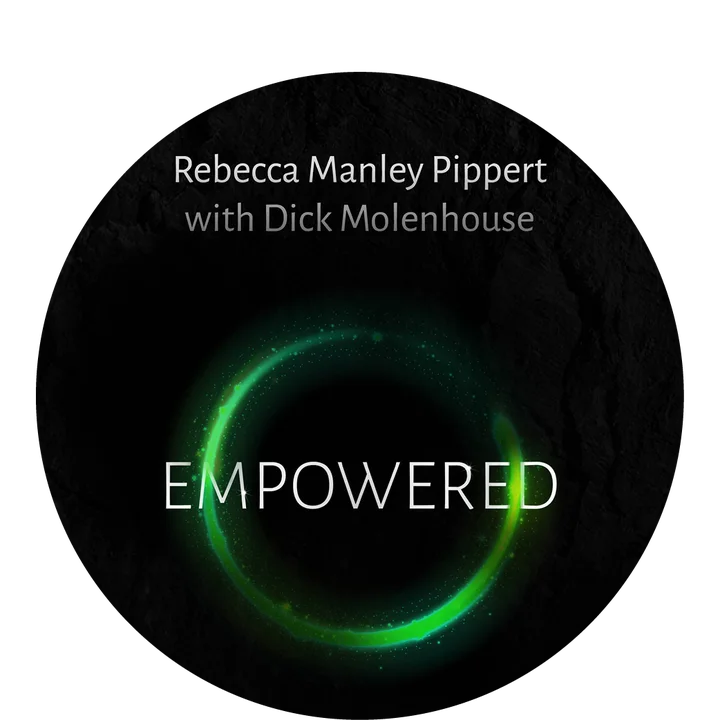 graphic featuring Empowered with a green circle